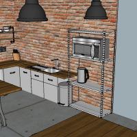 Jídelna firmy Ekotrend ve 3D - návrh 2