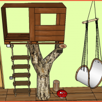 Lesní pokoj - 3D - 2