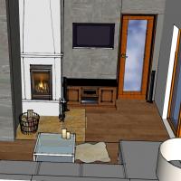 Obývací pokoj ve 3D - návrh 1