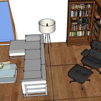 Obývací pokoj ve 3D - návrh 5