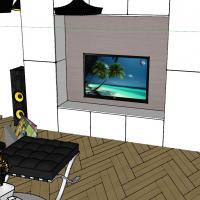 Obývací pokoj ve 3D - návrh 2