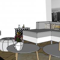 Obývací pokoj ve 3D - návrh 6