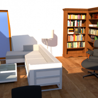 Obývací pokoj - Renderová verze