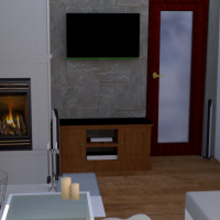 Obývací pokoj - renderovací verze 2