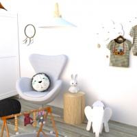 Dětský pokoj - pohled 2 (render)